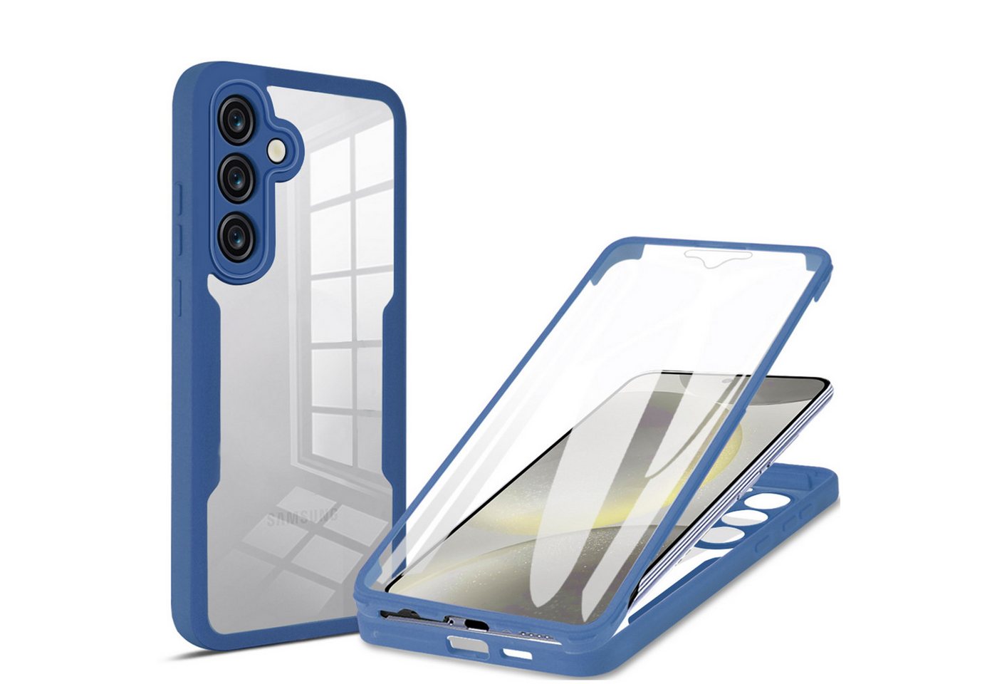 betterfon Smartphone-Hülle Hülle für Samsung Galaxy S24 FE 360 Grad vollschutz Displayschutz, Premium-Panzerung: Stoßfest, kratzresistent & universell passend betterfon Smartphone-Hülle Hülle für Samsung Galaxy S24 FE 360 Grad vollschutz Displayschutz, Premium-Panzerung: Stoßfest, kratzresistent & universell passend von betterfon