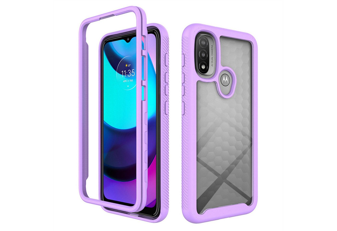 betterfon Smartphone-Hülle für Motorola Moto E20 / E30 / E40 2-teiliges 360° Schutzcase Lila betterfon Smartphone-Hülle für Motorola Moto E20 / E30 / E40 2-teiliges 360° Schutzcase Lila von betterfon