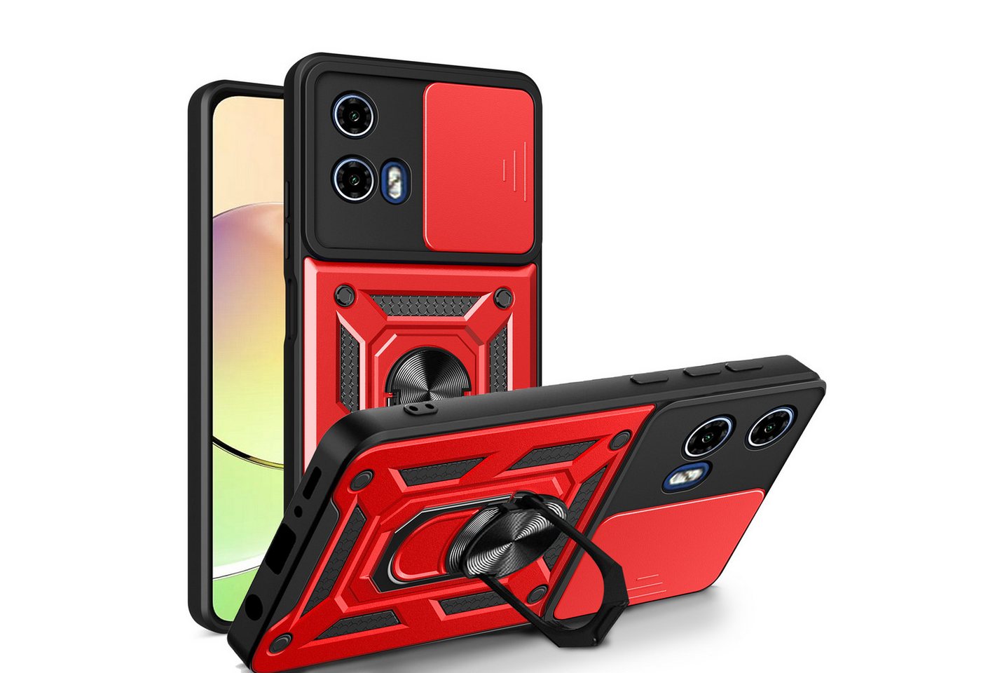 betterfon Smartphone-Hülle für Motorola Moto G04 G24 E14 Panzerhülle mit Kameraschutz Rot betterfon Smartphone-Hülle für Motorola Moto G04 G24 E14 Panzerhülle mit Kameraschutz Rot von betterfon