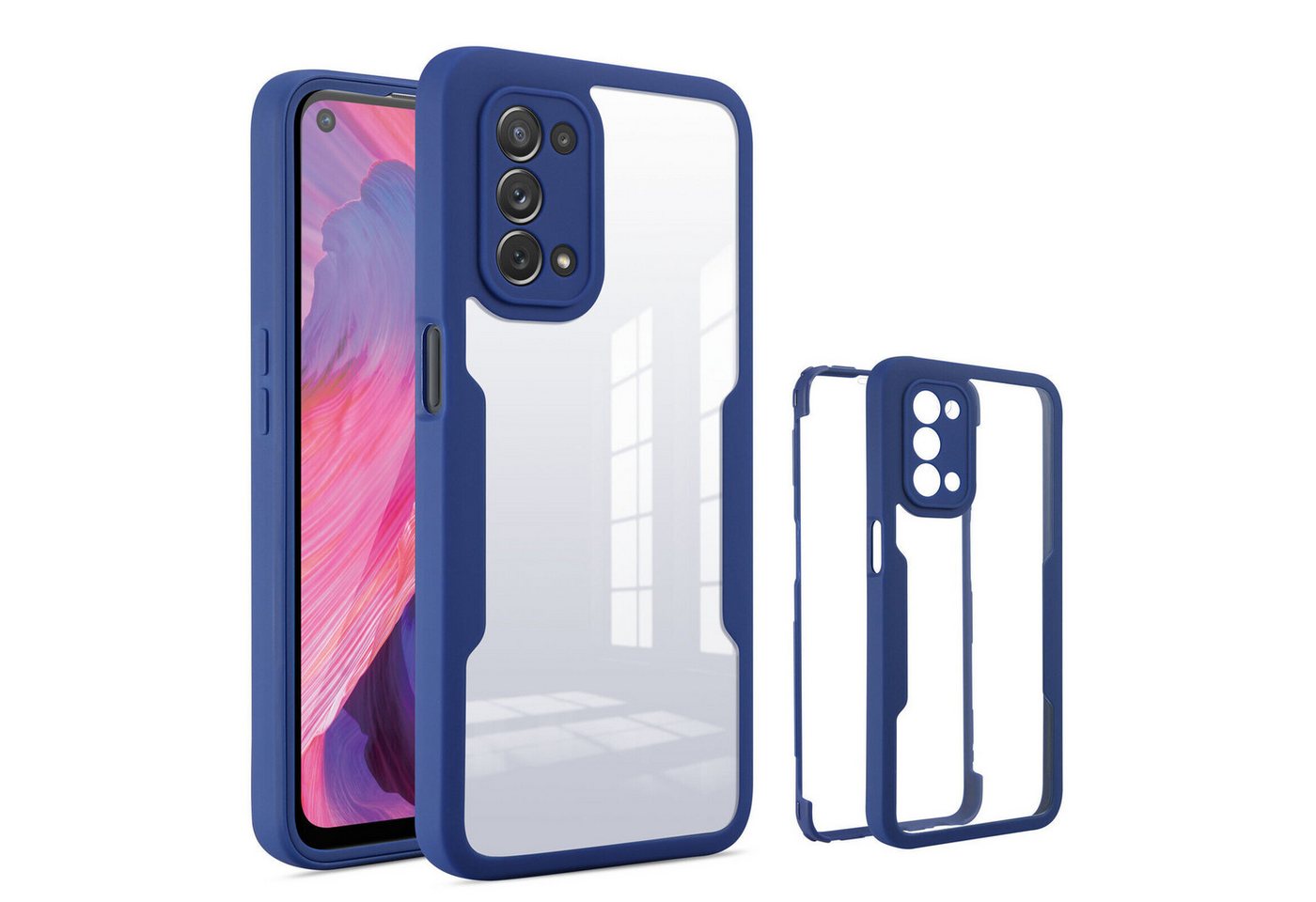betterfon Smartphone-Hülle für Oppo A54 5G / A74 5G 2-teiliges 360° Schutzcase mit Panzerglas betterfon Smartphone-Hülle für Oppo A54 5G / A74 5G 2-teiliges 360° Schutzcase mit Panzerglas von betterfon