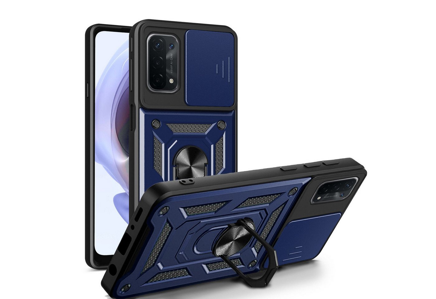 betterfon Smartphone-Hülle für Oppo A54 5G / A74 5G Panzerhülle mit Kameraschutz Blau betterfon Smartphone-Hülle für Oppo A54 5G / A74 5G Panzerhülle mit Kameraschutz Blau von betterfon
