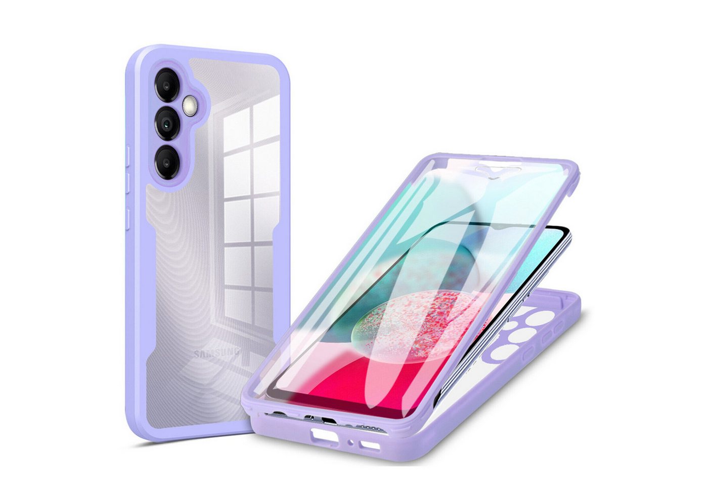 betterfon Smartphone-Hülle für Samsung Galaxy A34 5G 2-teiliges 360° Schutzcase Lila betterfon Smartphone-Hülle für Samsung Galaxy A34 5G 2-teiliges 360° Schutzcase Lila von betterfon