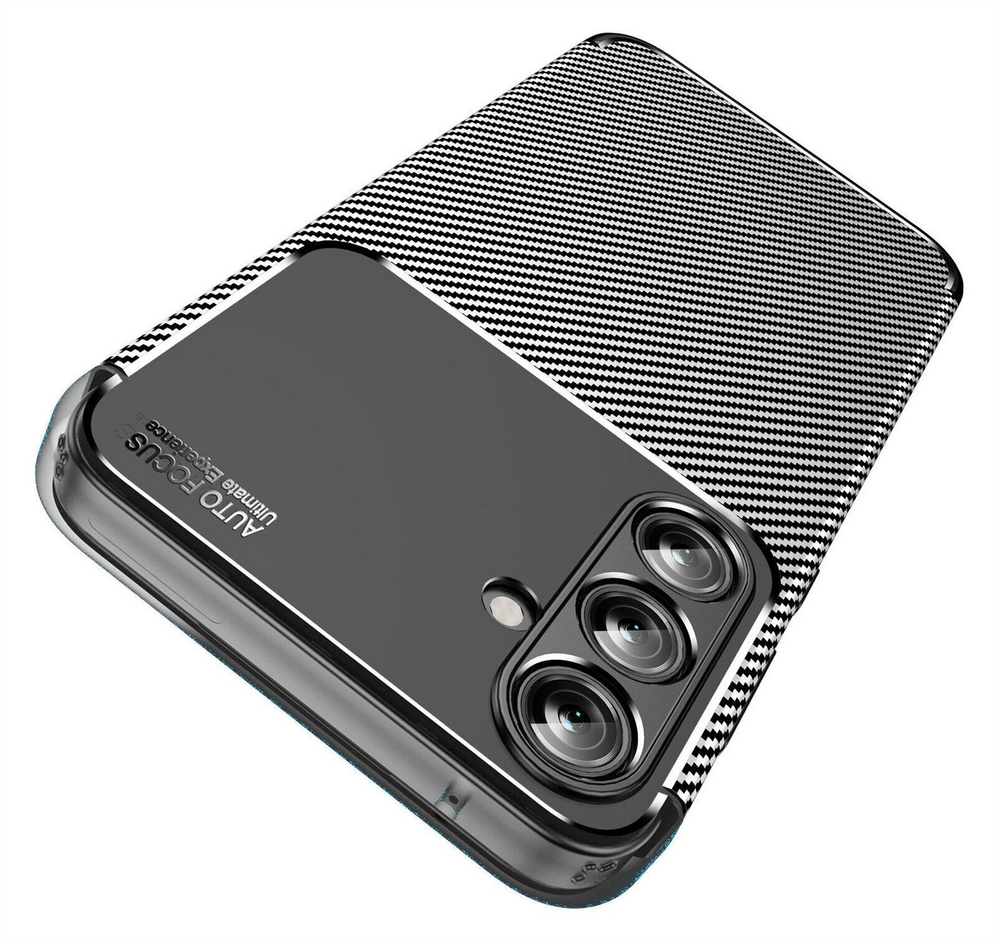 betterfon Smartphone-Hülle für Samsung Galaxy A55 Silikon Case TPU Bumper Schale Schwarz, Carbon-Look – stoßfestes Case mit Air-Cushion & Metall-Optik betterfon Smartphone-Hülle für Samsung Galaxy A55 Silikon Case TPU Bumper Schale Schwarz, Carbon-Look – stoßfestes Case mit Air-Cushion & Metall-Optik von betterfon