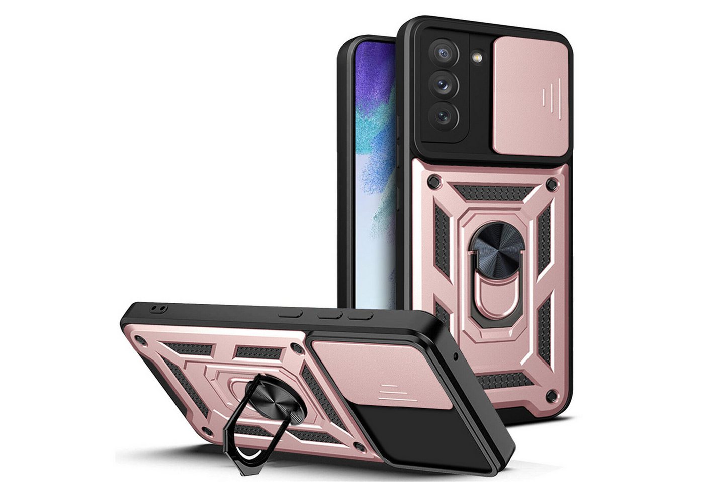betterfon Smartphone-Hülle für Samsung Galaxy S21 FE Panzerhülle mit Kameraschutz & Ringhalter betterfon Smartphone-Hülle für Samsung Galaxy S21 FE Panzerhülle mit Kameraschutz & Ringhalter von betterfon