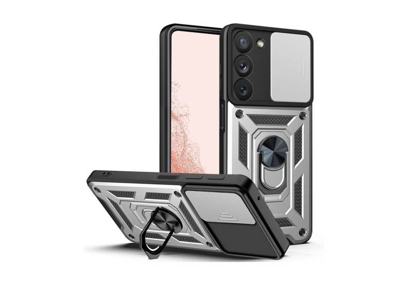 betterfon Smartphone-Hülle für Samsung Galaxy S23 5G Panzerhülle mit Kameraschutz & Ringhalter von betterfon