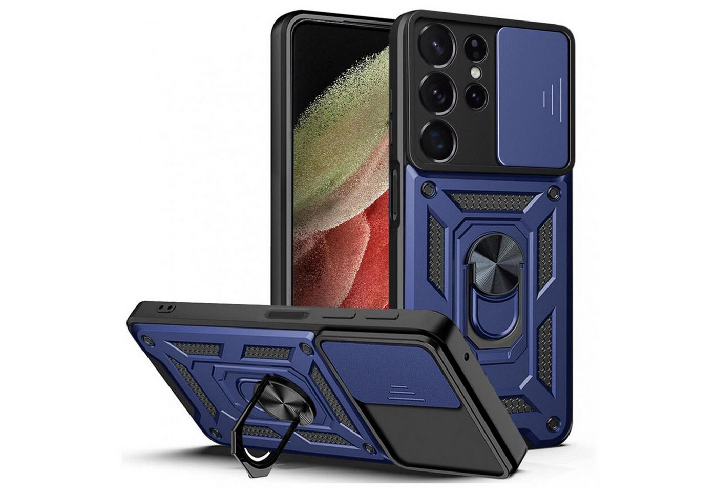 betterfon Smartphone-Hülle für Samsung Galaxy S23 Ultra Panzerhülle mit Kameraschutz & Ringhalter betterfon Smartphone-Hülle für Samsung Galaxy S23 Ultra Panzerhülle mit Kameraschutz & Ringhalter von betterfon