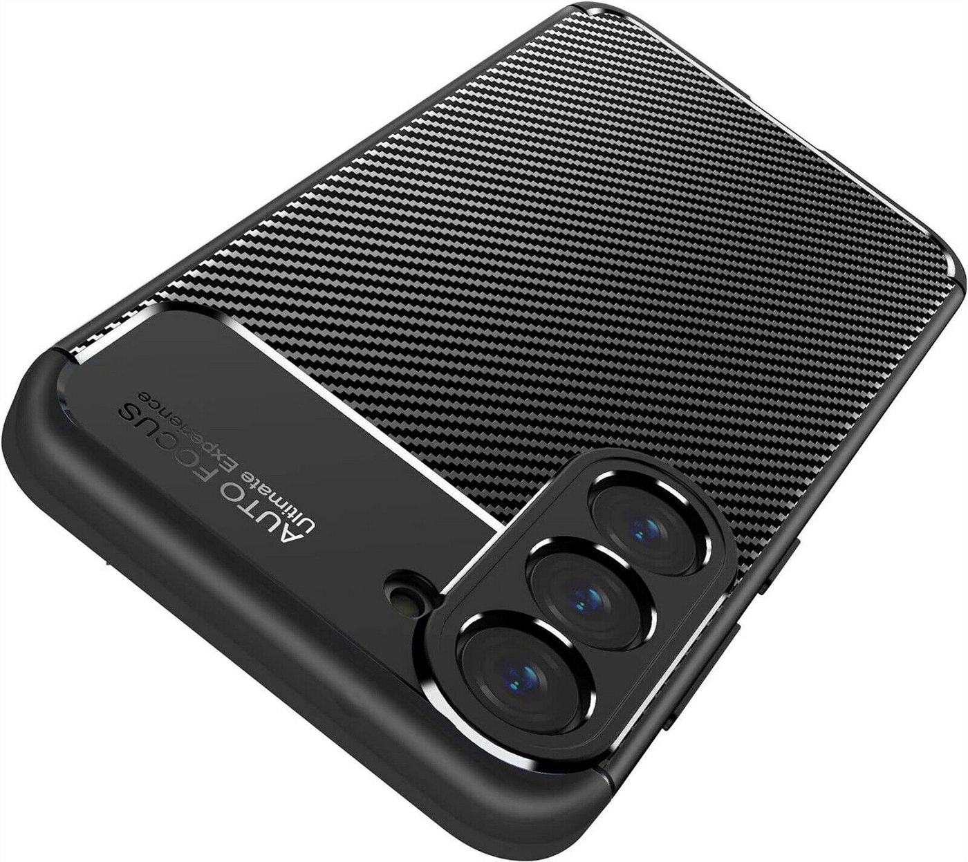 betterfon Smartphone-Hülle für Samsung Galaxy S24+ Silikon Case TPU Bumper Schale Schwarz, Carbon-Look – stoßfestes Case mit Air-Cushion & Metall-Optik betterfon Smartphone-Hülle für Samsung Galaxy S24+ Silikon Case TPU Bumper Schale Schwarz, Carbon-Look – stoßfestes Case mit Air-Cushion & Metall-Optik von betterfon