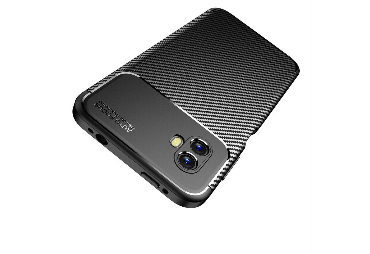 betterfon Smartphone-Hülle für Samsung Galaxy Xcover 6 Pro Silikon Case TPU Bumper Schale Schwarz, Carbon-Look – stoßfestes Case mit Air-Cushion & Metall-Optik betterfon Smartphone-Hülle für Samsung Galaxy Xcover 6 Pro Silikon Case TPU Bumper Schale Schwarz, Carbon-Look – stoßfestes Case mit Air-Cushion & Metall-Optik von betterfon