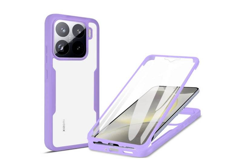 betterfon Smartphone-Hülle für Xiaomi 15 2-teiliges 360° Schutzcase mit Panzerglas von betterfon