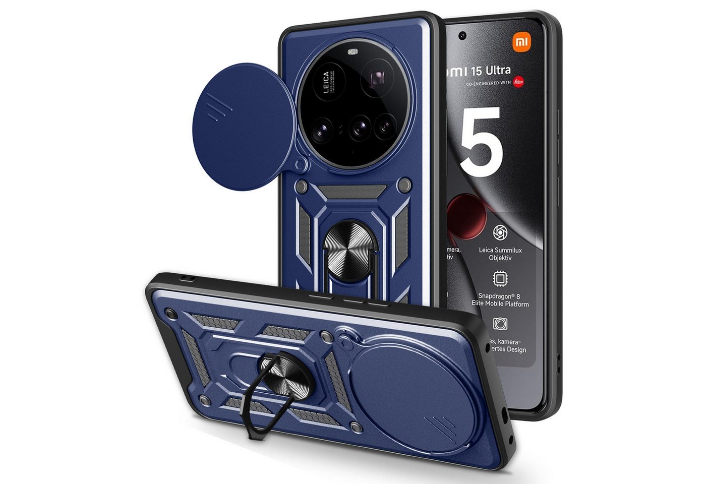 betterfon Smartphone-Hülle für Xiaomi 15 Ultra Panzerhülle mit Kameraschutz & Ringhalter betterfon Smartphone-Hülle für Xiaomi 15 Ultra Panzerhülle mit Kameraschutz & Ringhalter von betterfon