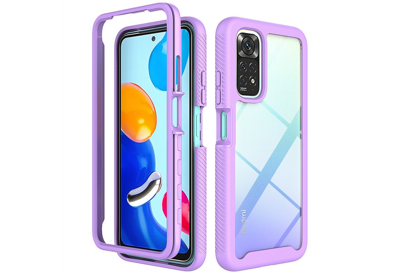 betterfon Smartphone-Hülle für Xiaomi Redmi Note 11 / 11S 2-teiliges 360° Schutzcase Lila betterfon Smartphone-Hülle für Xiaomi Redmi Note 11 / 11S 2-teiliges 360° Schutzcase Lila von betterfon