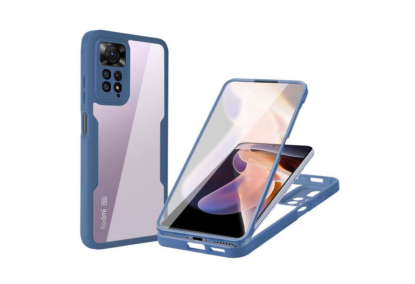 betterfon Smartphone-Hülle für Xiaomi Redmi Note 11 Pro 2-teiliges 360° Schutzcase betterfon Smartphone-Hülle für Xiaomi Redmi Note 11 Pro 2-teiliges 360° Schutzcase von betterfon