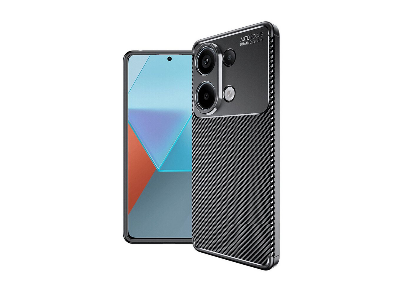 betterfon Smartphone-Hülle für Xiaomi Redmi Note 13 4G Silikon Case TPU Bumper Schale Schwarz, Carbon-Look – stoßfestes Case mit Air-Cushion & Metall-Optik betterfon Smartphone-Hülle für Xiaomi Redmi Note 13 4G Silikon Case TPU Bumper Schale Schwarz, Carbon-Look – stoßfestes Case mit Air-Cushion & Metall-Optik von betterfon