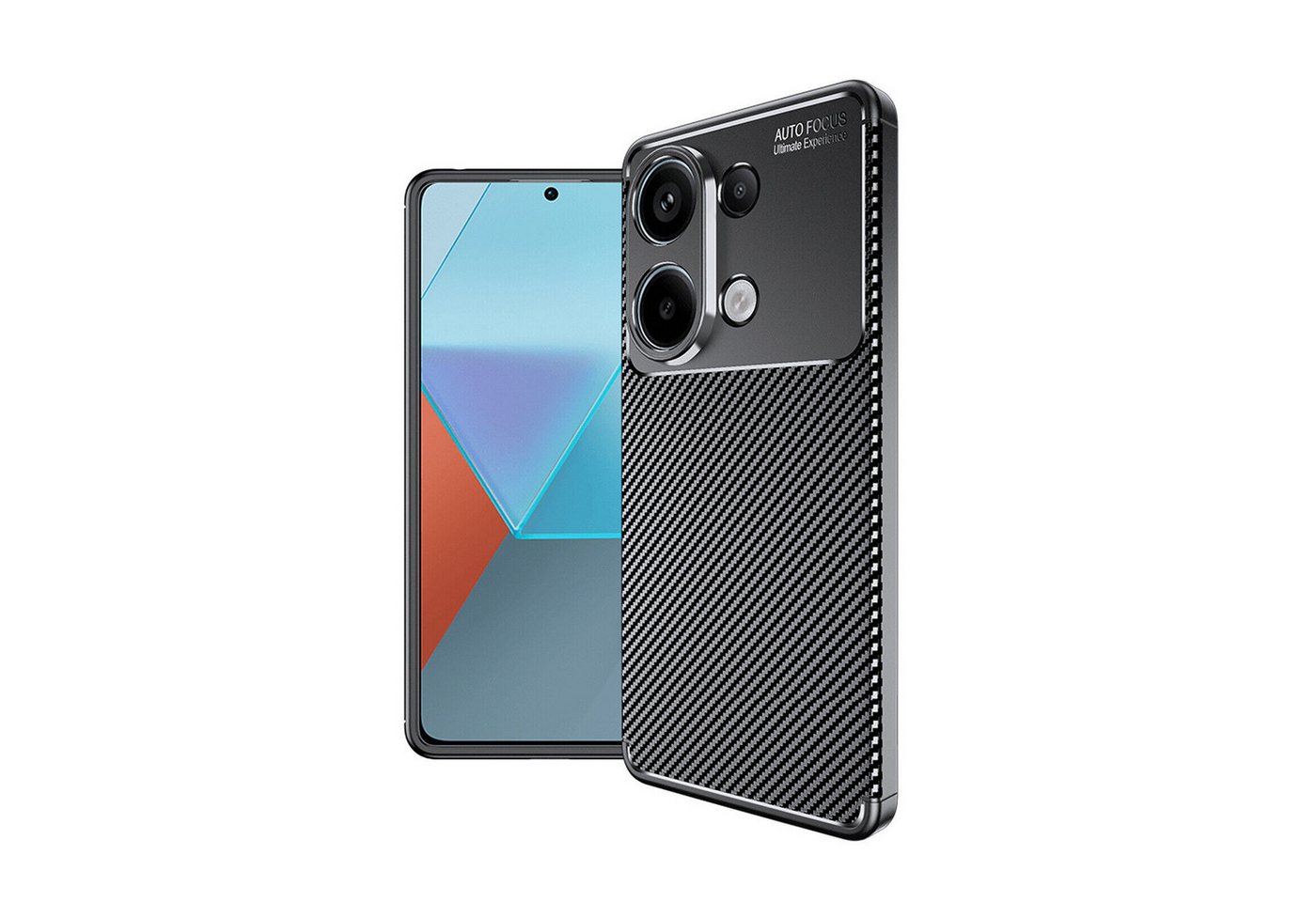 betterfon Smartphone-Hülle für Xiaomi Redmi Note 13 Pro 4G Silikon Case TPU Bumper Schale Schwarz, Carbon-Look – stoßfestes Case mit Air-Cushion & Metall-Optik betterfon Smartphone-Hülle für Xiaomi Redmi Note 13 Pro 4G Silikon Case TPU Bumper Schale Schwarz, Carbon-Look – stoßfestes Case mit Air-Cushion & Metall-Optik von betterfon