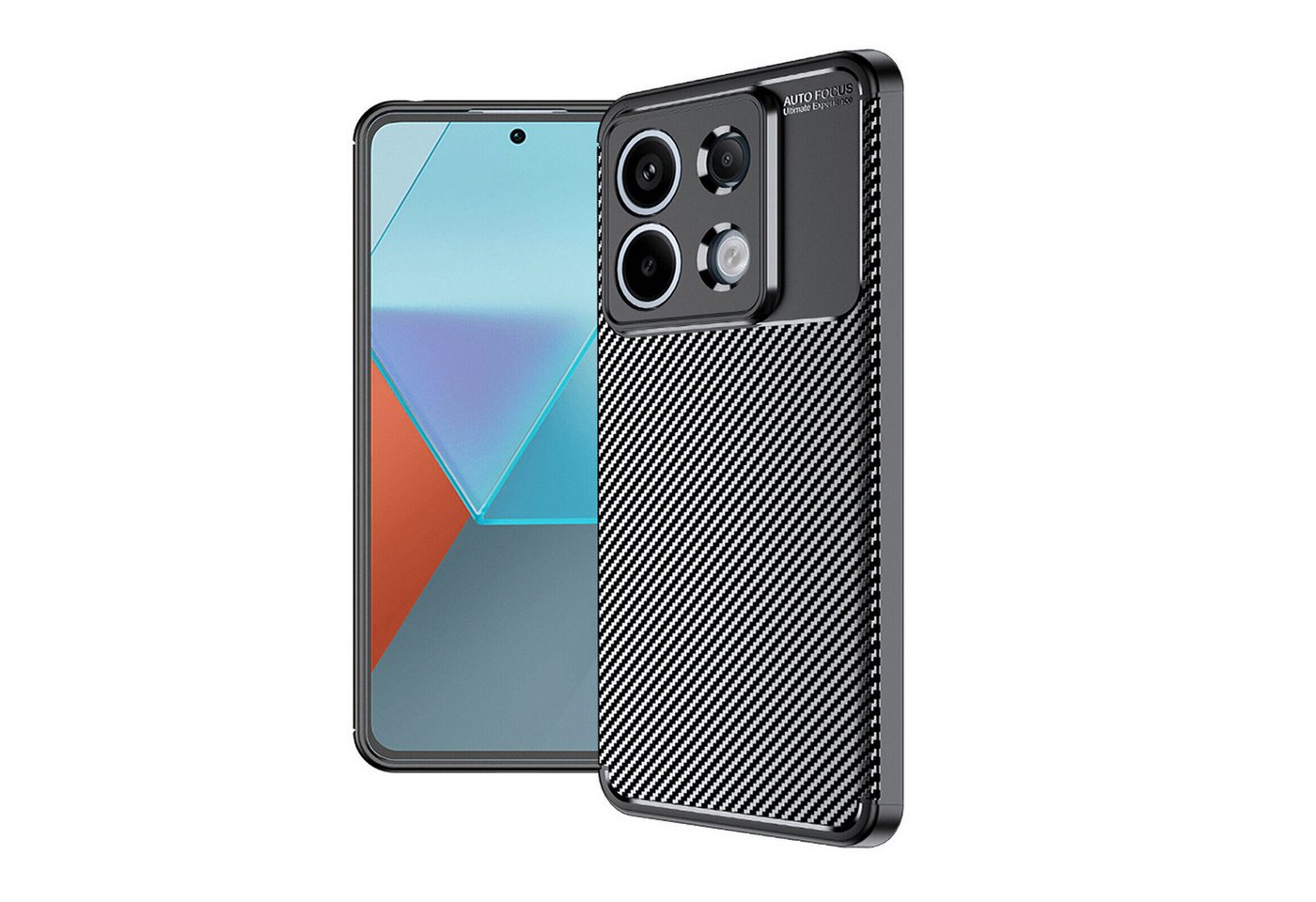 betterfon Smartphone-Hülle für Xiaomi Redmi Note 13 Pro 5G Silikon Case TPU Bumper Schale Schwarz, Carbon-Look – stoßfestes Case mit Air-Cushion & Metall-Optik betterfon Smartphone-Hülle für Xiaomi Redmi Note 13 Pro 5G Silikon Case TPU Bumper Schale Schwarz, Carbon-Look – stoßfestes Case mit Air-Cushion & Metall-Optik von betterfon