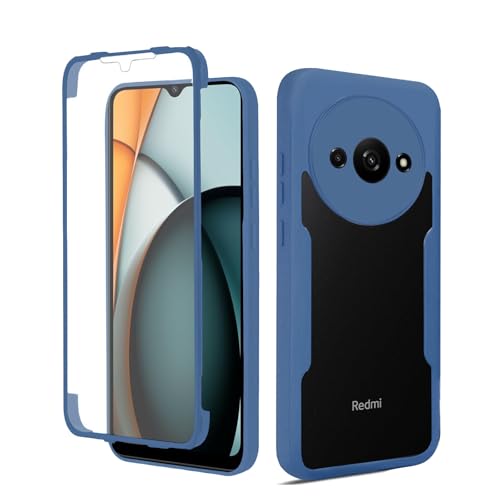 betterfon 360 Grad Hülle Kompatibel mit Xiaomi Redmi A3 | Handyhülle mit eingebautem Displayschutz für Redmi A3 | Blau von betterfon