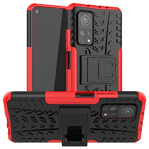 betterfon | Xiaomi Mi 10T / Mi 10T Pro Hülle Outdoor Handy Tasche Hybrid Case Schutzhülle Panzer TPU Silikon Hard Cover Bumper für Xiaomi Mi 10T / Mi 10T Pro Rot von betterfon