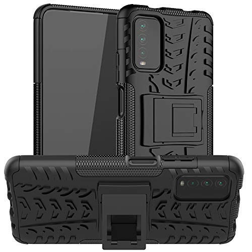 betterfon | Xiaomi Poco M3 Hülle Outdoor Handy Tasche Hybrid Case Schutzhülle Panzer Handyhülle TPU Silikon Hard Cover Bumper für Xiaomi Poco M3 Schwarz von betterfon