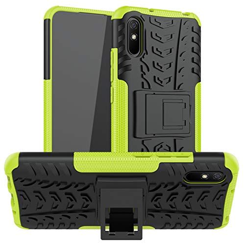 betterfon | Xiaomi Redmi 9A Hülle Outdoor Handy Tasche Hybrid Case Schutzhülle Panzer TPU Silikon Hard Cover Bumper für Xiaomi Redmi 9A Grün von betterfon