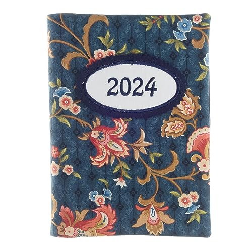 bettina bruder - Kalender Buchkalender 2024 Blumen blau bunt - Timer Terminplaner Chefplaner DIN A5 von bettina bruder