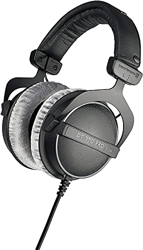beyerdynamic DT 770 Pro Studio-Kopfhörer – Over-Ear, geschlossene Rückseite, professionelles Design für Aufnahme und Überwachung (80 Ohm, Grau) (erneuert) von beyerdynamic