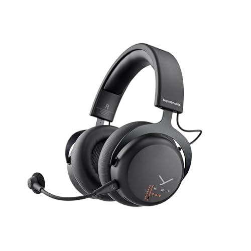 beyerdynamic MMX 200 Wireless Gaming-Headset (schwarz) mit Mikrofon, kabelloser Kopfhörer mit USB-Dongle, geeignet für PC, Xbox, Playstation und Nintendo Switch von beyerdynamic