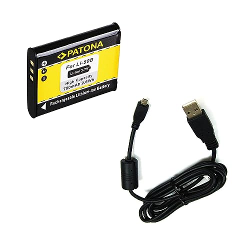 bg-akku24 Akku und Ladekabel, Datenkabel, USB-Kabel für Olympus VG-170, VH-520, VR-340, VR-350, VR-360, VR-370 von bg-akku24