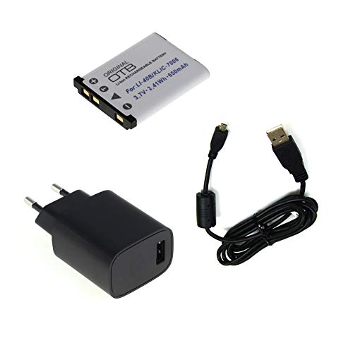 bg-akku24 Ladegerät, Akku und Ladekabel, Datenkabel, USB-Kabel für Medion Life E44056 MD 87657, E44047 MD 87257, E43009 MD 86631, E44032 MD 86717, E44033 MD 86765, E44034 MD 86917, E44050 MD 86930 von bg-akku24