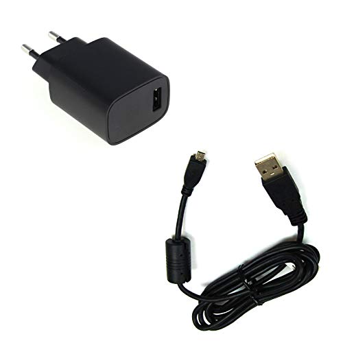 bg-akku24 Ladegerät und Ladekabel, Datenkabel, USB-Kabel für Medion Life E44037 MD 86881, P44008 MD 86646, P44016 MD 86535, E43010 MD 86525, X43014 MD 86408, P44029 MD 86929 von bg-akku24