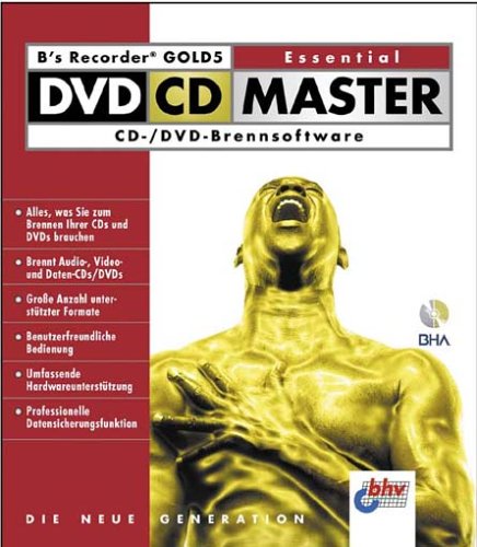 B's Recorder Gold 5 Essential DVD CD Master, 1 CD-ROMCD- / DVD-Brennsoftware. Für Windows 98, Me, 2000, XP B's Recorder Gold 5 Essential DVD CD Master, 1 CD-ROMCD- / DVD-Brennsoftware. Für Windows 98, Me, 2000, XP von bhv Distribution