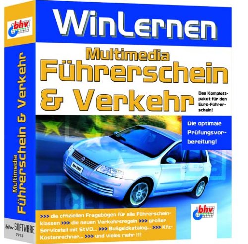 Multimedia Führerschein & Verkehr, CD-ROM Das Komplettpaket für den Euro-Führerschein. Für Windows 95/98/NT 4.0/2000/XP von bhv Distribution