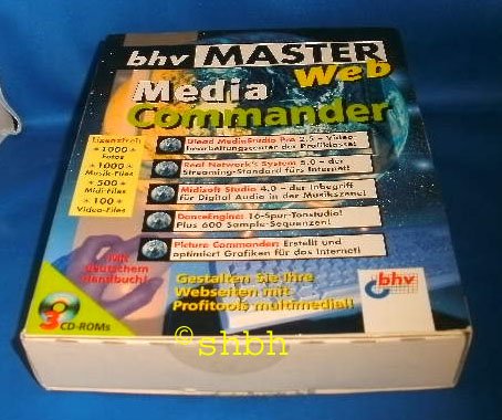 bhv MasterWeb. Media Commander. 3 CD- ROM für Windows 95/98/ NT. Gestalten Sie Ihre Webseiten mit Profitools multimedial von bhv Distribution