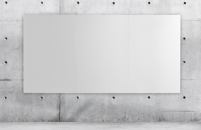 Bi-Office Fliesen-Weißwandtafel, 1.150 x 750 mm, rahmenlos von bi-office