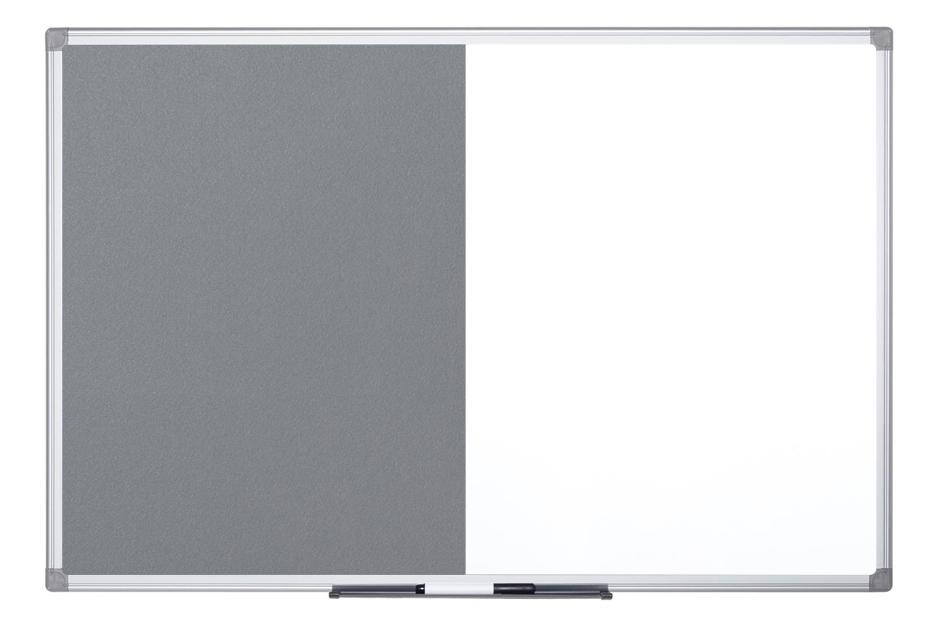 Bi-Office Kombitafel, Weißwand / Filz grau, 1.500 x 1.000 mm von bi-office