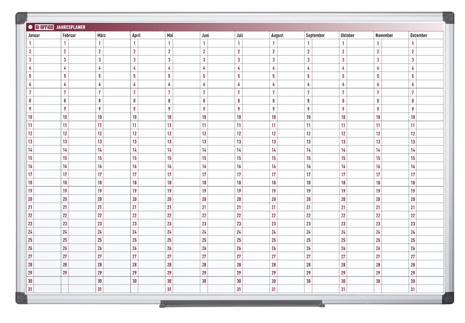 Bi-Office Planungstafel , Jahresplaner, , 900 x 600 mm von bi-office