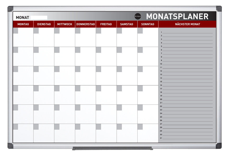 Bi-Office Planungstafel , Monatsplaner, , 900 x 600 mm von bi-office