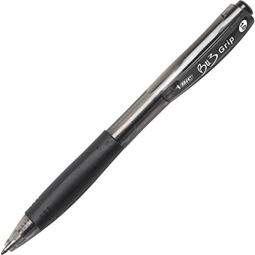 BIC Kugelschreiber BU3 Grip, Strichstärke M (1,0 mm), schwarz, 36er-Pack (BU3361) von bic