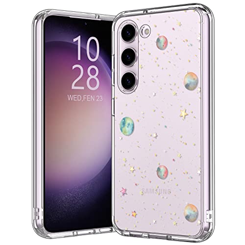 bicol Samsung Galaxy S23 Hülle mit klaren modischen Designs Handyhülle für Frauen Mädchen, bestanden 4,8 m Falltest mit langlebigem, stoßfestem TPU Bumper Schutzhülle für Galaxy S23 6,1 Zoll, Planeten von bicol