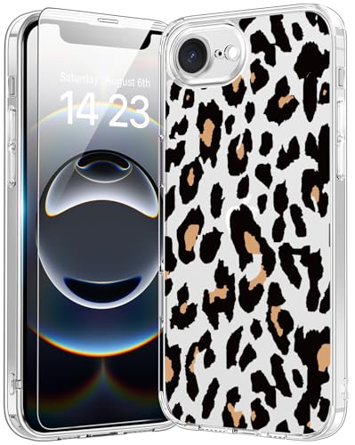 bicol Schutzhülle für iPhone 16e mit Displayschutzfolie, verbesserter Kameraschutz, kristallklar, mit modischen Designs für Mädchen und Frauen, Slim Fit Schutzhülle, Geparden-Leopardenmuster bicol Schutzhülle für iPhone 16e mit Displayschutzfolie, verbesserter Kameraschutz, kristallklar, mit modischen Designs für Mädchen und Frauen, Slim Fit Schutzhülle, Geparden-Leopardenmuster von bicol