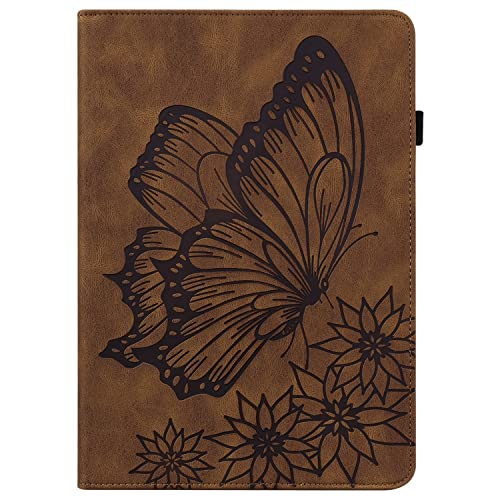 Tablet-Schutz Pu. Ledertasche Flip Brieftasche Schutzhülle Schmetterlingsgeprägte Schutzhülle Kartenstecktablette Pc. Cover Geeignet Compatible with Fire HD 10 (7./9. Generation, 2017/2019 Release) Ta von bigcgreen