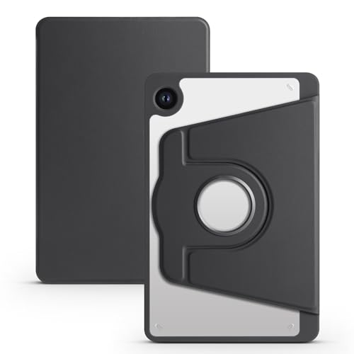 Tablet-Schutz Transparente Rückseite, kompatibel mit Samsung Galaxy Tab A9 8,7 Zoll SM-X110/X115/X117 mit Stifthalter, 360 Grad drehbarer Ständer, Folio Flip Smart Tablet Cover, automatische Schlaf-/W von bigcgreen