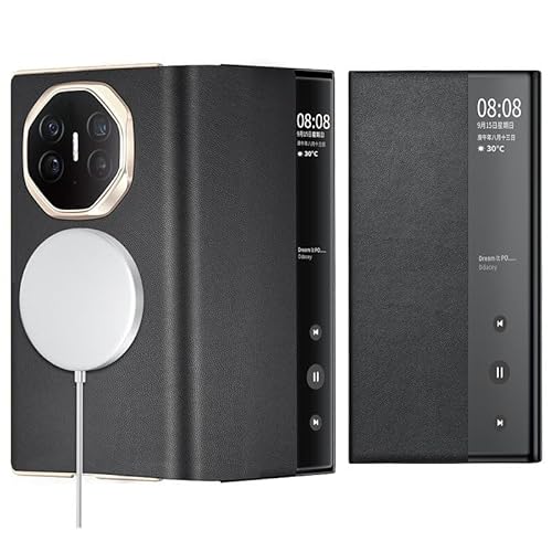 Telefon-Bildschirmschutz Klapphülle kompatibel mit Huawei Mate XT Hülle, durchscheinendes Sichtfenster, kompatibel mit MagSaf, magnetisch, schmal, Klapphülle, Fallschutz, stoßfest, Schutzhülle, kompat Telefon-Bildschirmschutz Klapphülle kompatibel mit Huawei Mate XT Hülle, durchscheinendes Sichtfenster, kompatibel mit MagSaf, magnetisch, schmal, Klapphülle, Fallschutz, stoßfest, Schutzhülle, kompat von bigcgreen