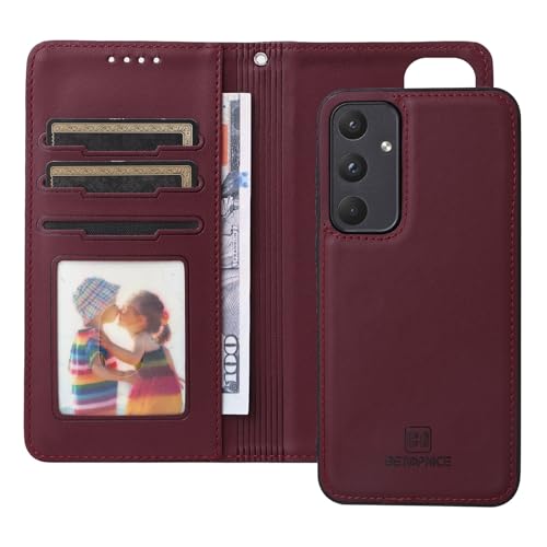 Telefon-Bildschirmschutz Kompatibel mit Samsung Galaxy A55, Brieftaschen-Hülle, abnehmbare Rückseite mit Kartenhalter/Handschlaufe, PU-Leder-Flip-Folio-Hülle mit Magnetständer, stoßfeste Handyhülle Co Telefon-Bildschirmschutz Kompatibel mit Samsung Galaxy A55, Brieftaschen-Hülle, abnehmbare Rückseite mit Kartenhalter/Handschlaufe, PU-Leder-Flip-Folio-Hülle mit Magnetständer, stoßfeste Handyhülle Co von bigcgreen