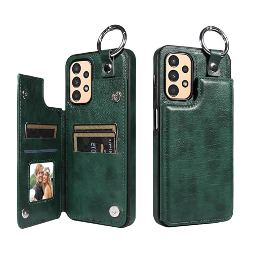 Telefonschutz Handy-Schutzhülle kompatibel mit Samsung Galaxy A13 4G/A13 5G/A04/A04S, Brieftaschen-Hülle mit Kartenfächern aus PU-Leder, Rückseite mit Ring, doppeltem Magnetverschluss und langlebiger, Telefonschutz Handy-Schutzhülle kompatibel mit Samsung Galaxy A13 4G/A13 5G/A04/A04S, Brieftaschen-Hülle mit Kartenfächern aus PU-Leder, Rückseite mit Ring, doppeltem Magnetverschluss und langlebiger, von bigcgreen