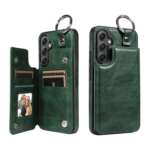 Telefonschutz Handy-Schutzhülle kompatibel mit Samsung Galaxy A34 5G, Brieftaschen-Hülle mit Kartenfächern aus PU-Leder, rückseitige Abdeckung mit Ring, doppeltem Magnetverschluss und langlebiger, sto Telefonschutz Handy-Schutzhülle kompatibel mit Samsung Galaxy A34 5G, Brieftaschen-Hülle mit Kartenfächern aus PU-Leder, rückseitige Abdeckung mit Ring, doppeltem Magnetverschluss und langlebiger, sto von bigcgreen