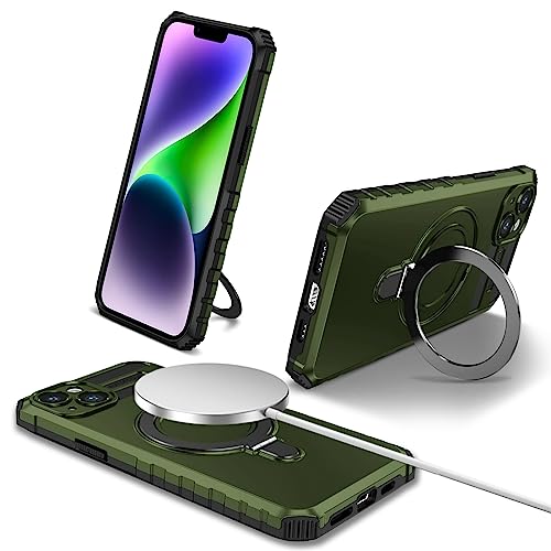 Telefonschutz Hülle kompatibel mit iPhone 14 Plus, kompatibel mit mit Ständer, magnetischem Ringhalter, robuste Stoßdämpfung, Ganzkörper-Schutzhülle aus TPU-Gummi und harte PC-Telefonhülle Telefonzube Telefonschutz Hülle kompatibel mit iPhone 14 Plus, kompatibel mit mit Ständer, magnetischem Ringhalter, robuste Stoßdämpfung, Ganzkörper-Schutzhülle aus TPU-Gummi und harte PC-Telefonhülle Telefonzube von bigcgreen