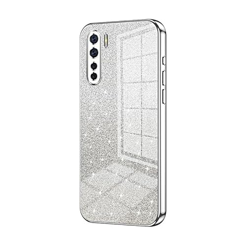 Telefonschutz Kompatibel mit OPPO A91 Hülle, klare Glitzer-Galvanik-Hybrid-Schutzhülle, schlanke, transparente, Kratzfeste und stoßdämpfende TPU-Stoßfängerhülle Compatible with A91 Telefonzubehör (Co Telefonschutz Kompatibel mit OPPO A91 Hülle, klare Glitzer-Galvanik-Hybrid-Schutzhülle, schlanke, transparente, Kratzfeste und stoßdämpfende TPU-Stoßfängerhülle Compatible with A91 Telefonzubehör (Co von bigcgreen