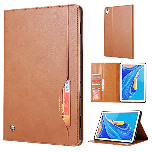 bigcgreen Tablet-Schutz Tablet-Hülle Compatible with Huawei Mediapad M6 8.4 "(2019), W/Card Slot Premium Pu. Magnetic Schlager FALLFALL Folding Stand Abdeckung Schutzabdeckung Tablet-Zubehör(Brown) von bigcgreen