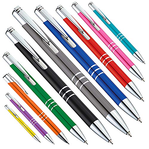 Metall Kugelschreiber KINGCROWN, diverse Farben mit Lasergravur, Gravur gleich Online gestalten! (gemixt, 300) von bigcopy e.K.