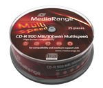 100 (4x 25) MediaRange Rohlinge Cake25 CD-R 900MB 100min